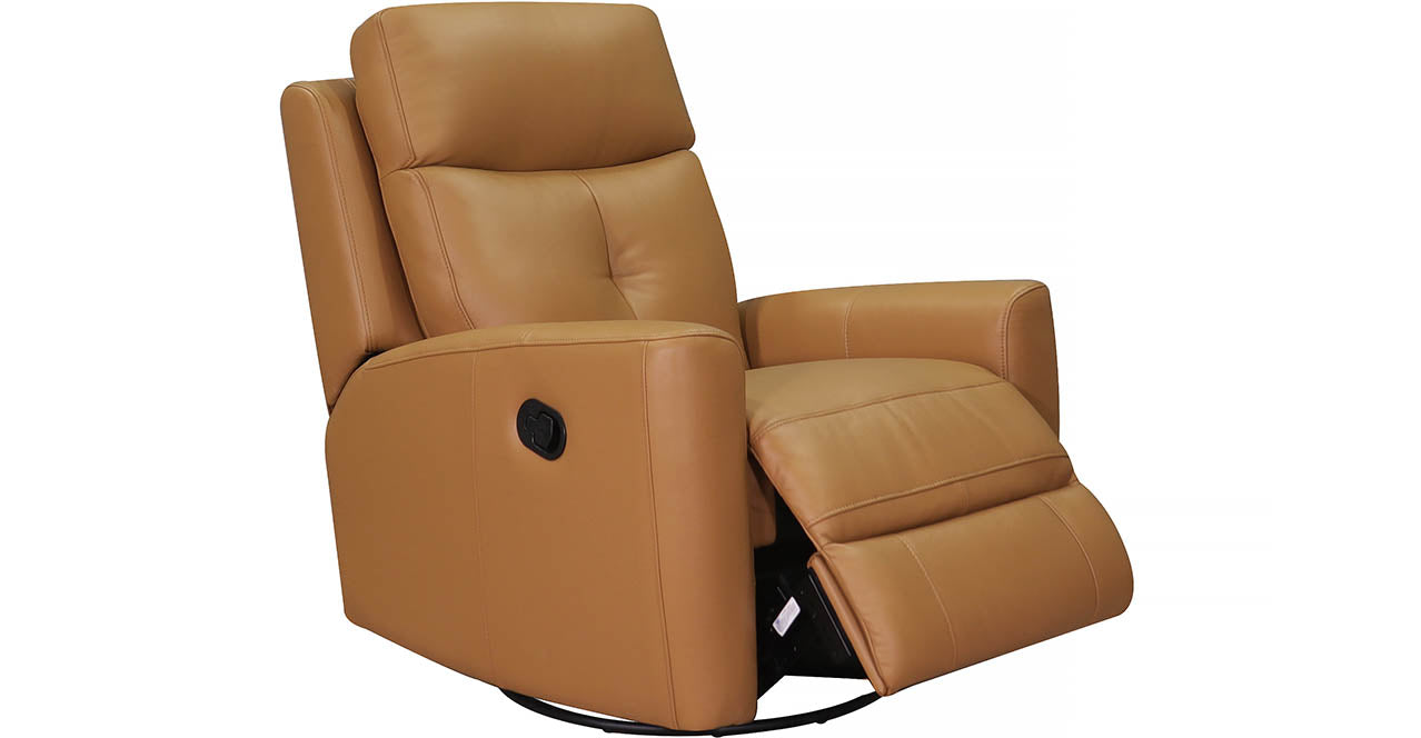 Sterling Power and Manual Swivel Glider Leather Recliner