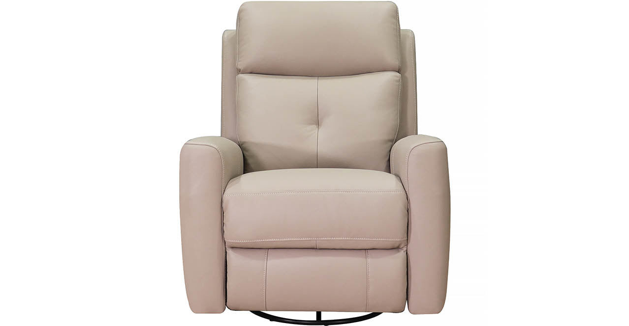 Sterling Power and Manual Swivel Glider Leather Recliner