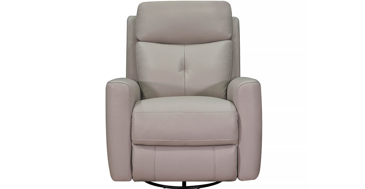 Sterling Power and Manual Swivel Glider Leather Recliner