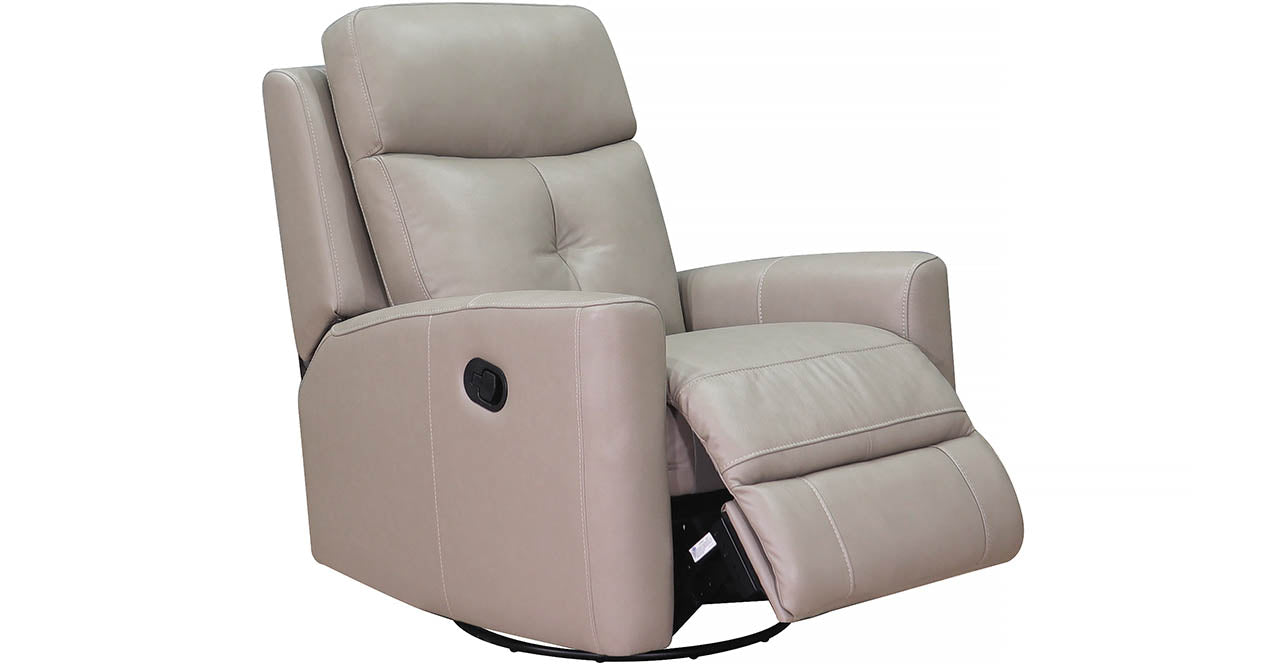 Sterling Power and Manual Swivel Glider Leather Recliner