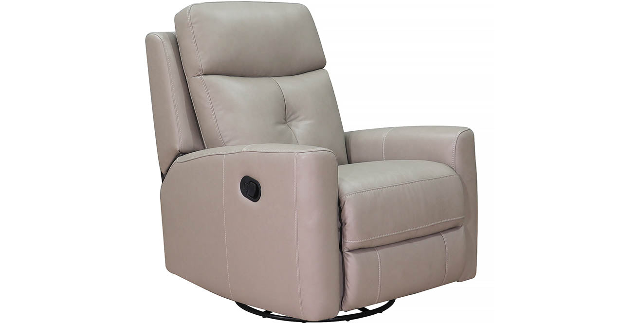 Sterling Power and Manual Swivel Glider Leather Recliner