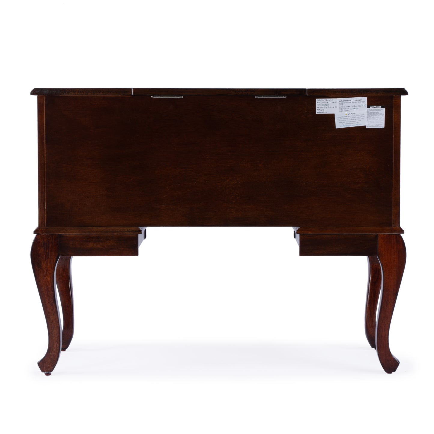 Charlotte Vanity Desk with Storage in Dark Brown  0735024