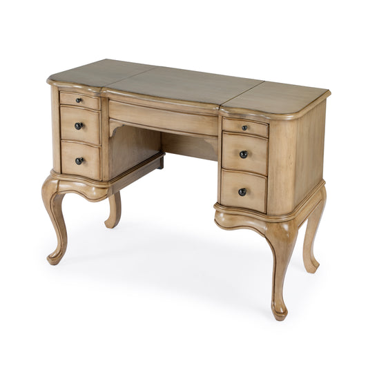 Charlotte Vanity Desk with Storage in Beige  0735424