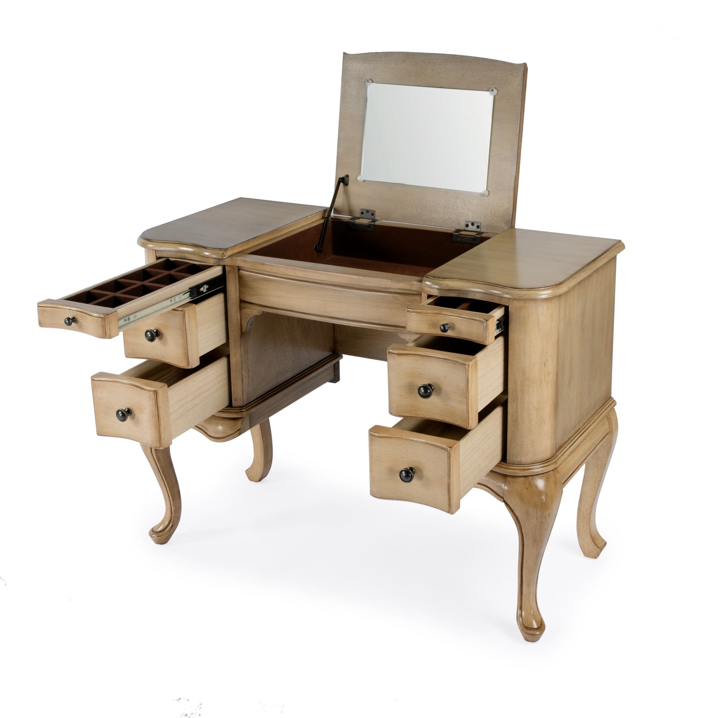 Charlotte Vanity Desk with Storage in Beige  0735424