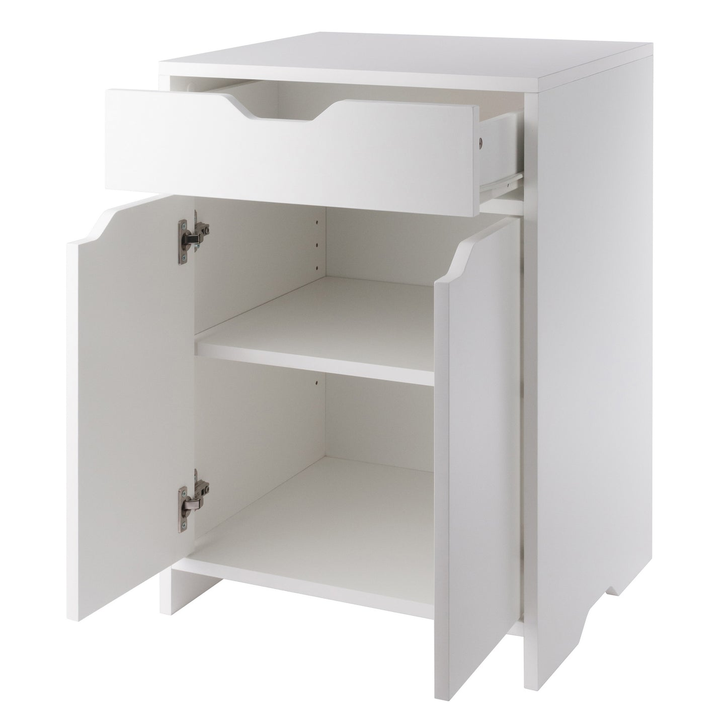 Nova 1-Drawer Storage Cabinet, White