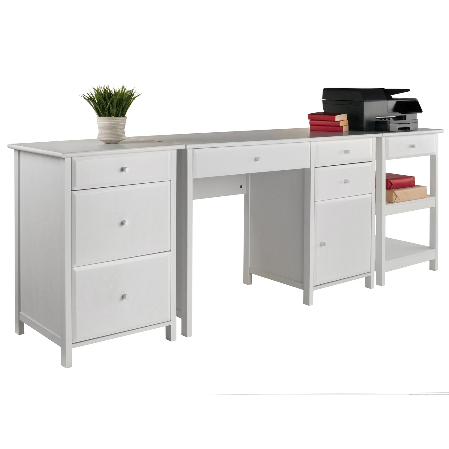 Delta 3-Pc Home Office Desk Set, White