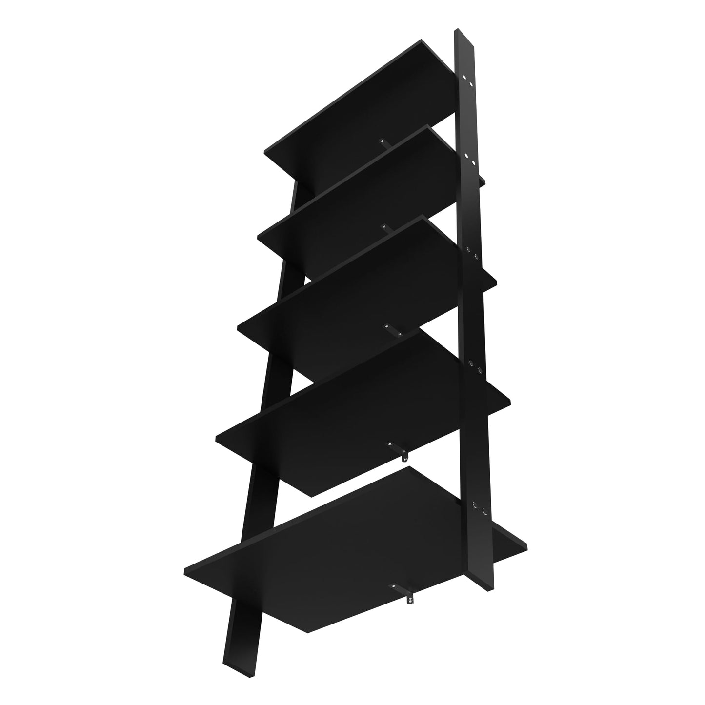 Manhattan Comfort Cooper 5-Shelf Floating Ladder Bookcase in Black 192AMC153