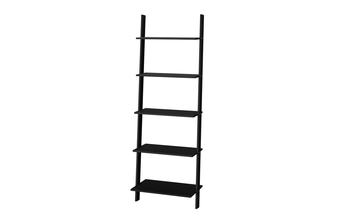 Manhattan Comfort Cooper 5-Shelf Floating Ladder Bookcase in Black 192AMC153