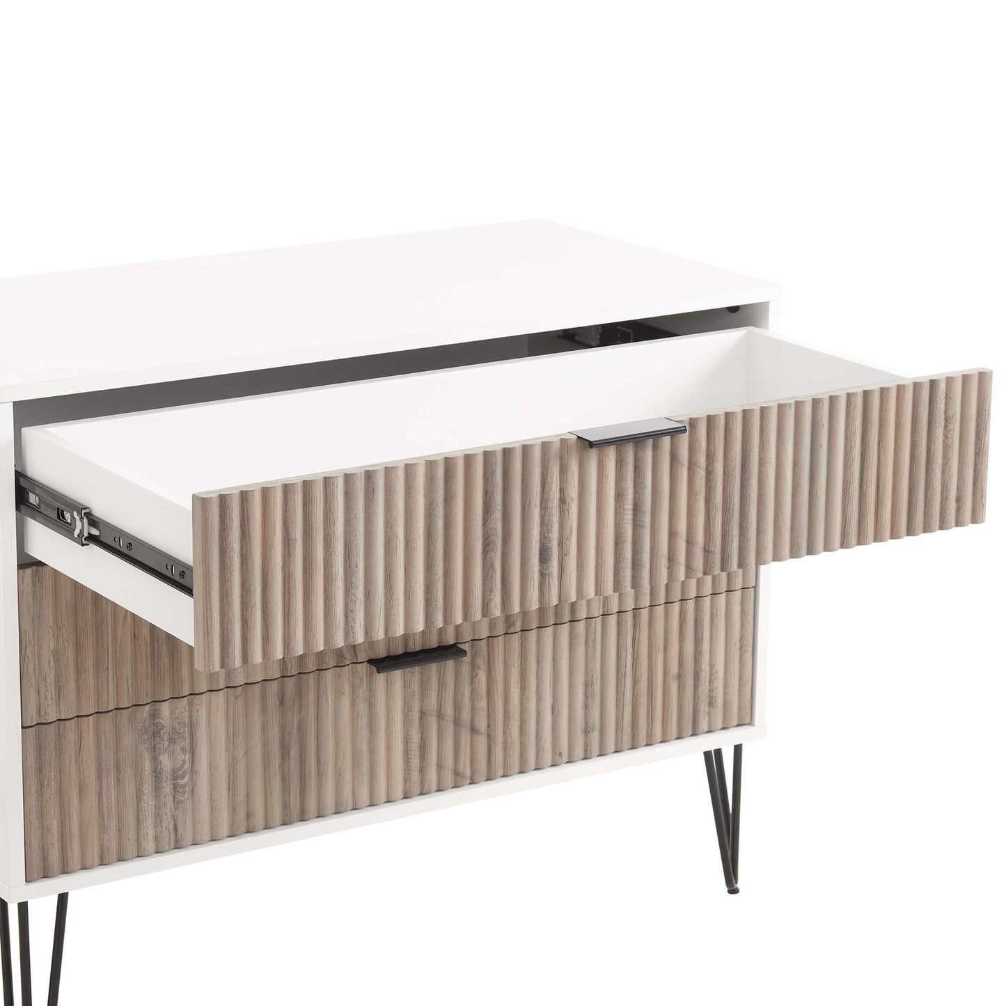 Manhattan Comfort 2-Piece DUMBO Modern Standard 3-Drawer Dresser and Nightstand