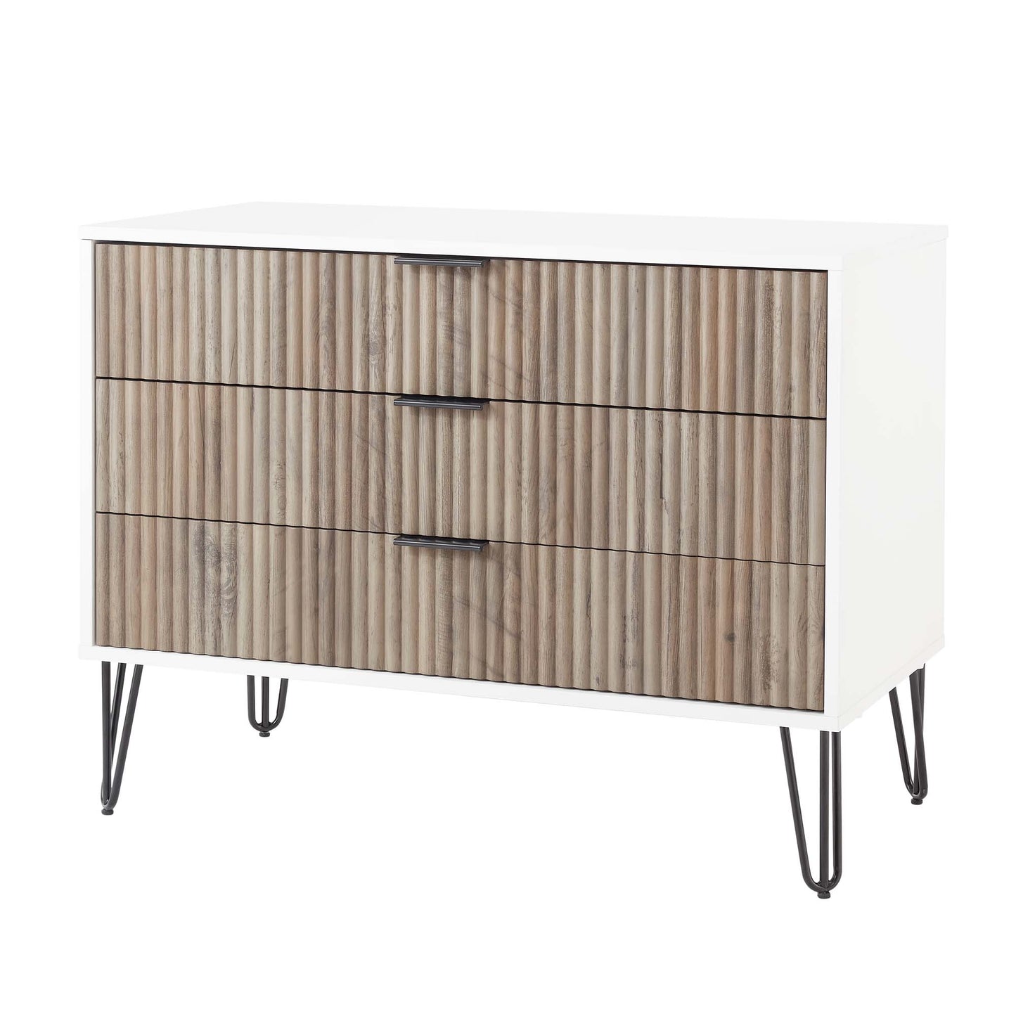 Manhattan Comfort 2-Piece DUMBO Modern Standard 3-Drawer Dresser and Nightstand