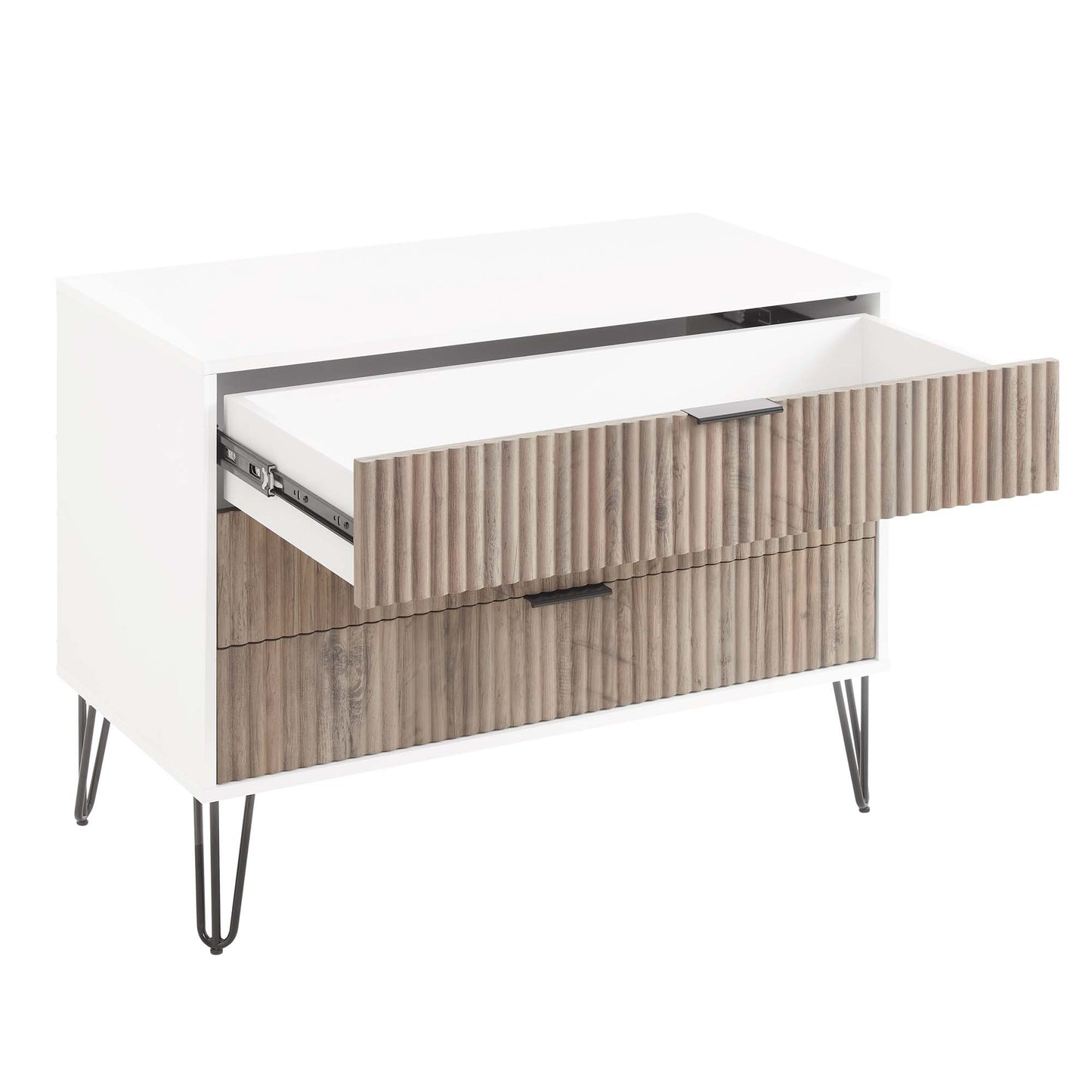 Manhattan Comfort 2-Piece DUMBO Modern Standard 3-Drawer Dresser and Nightstand