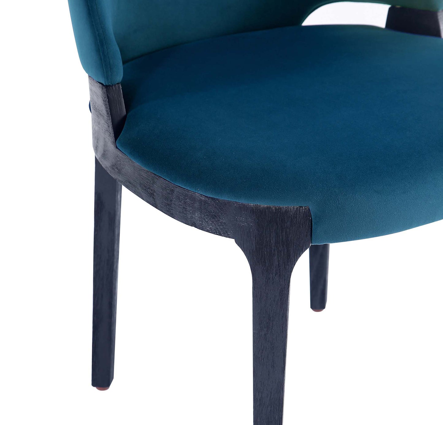 Manhattan Comfort Kara Modern Velvet Upholstered Dining Chair in Blue - Set of 4 2-DC057-BL