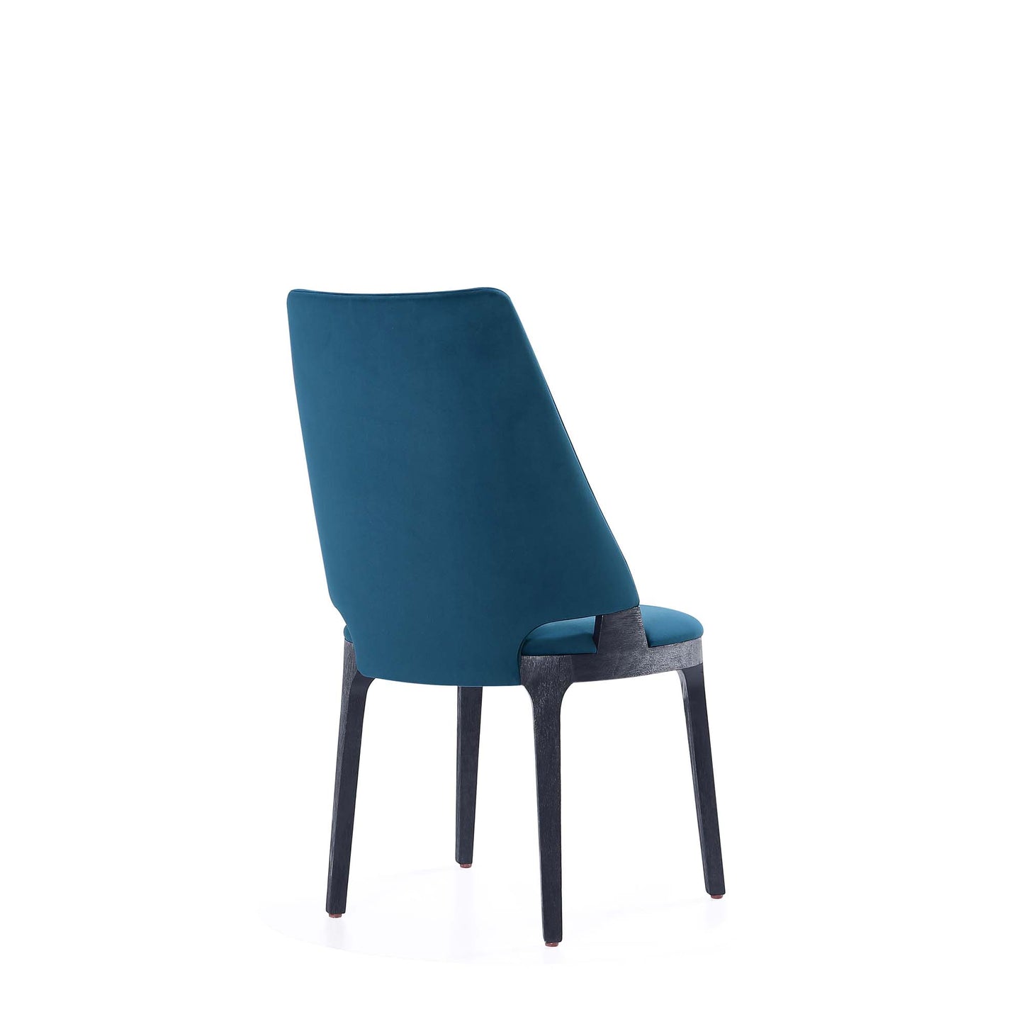 Manhattan Comfort Kara Modern Velvet Upholstered Dining Chair in Blue - Set of 4 2-DC057-BL