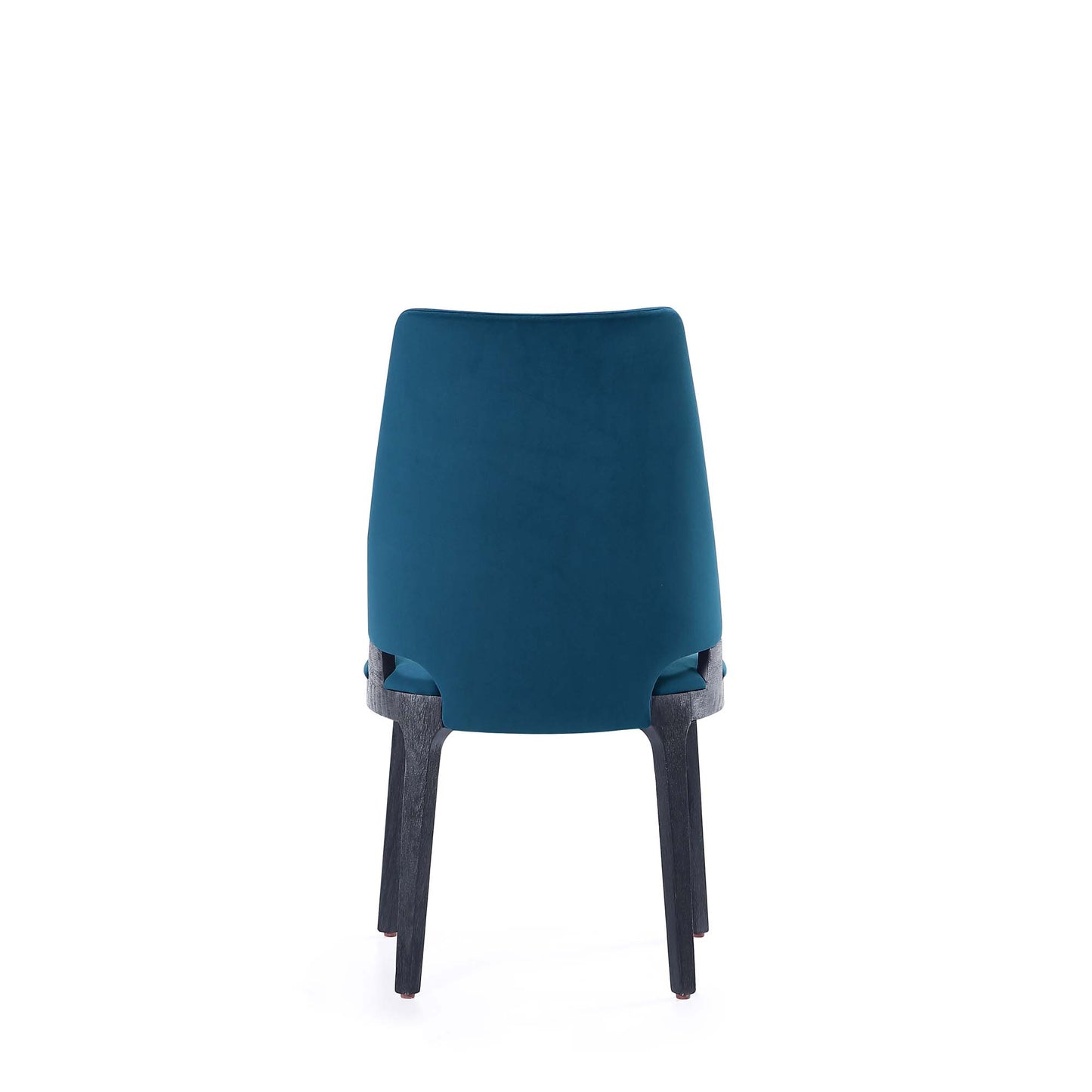 Manhattan Comfort Kara Modern Velvet Upholstered Dining Chair in Blue - Set of 4 2-DC057-BL