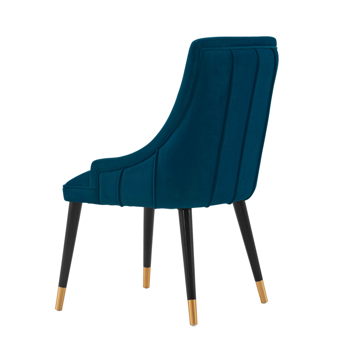 Manhattan Comfort Modern Eda Velvet Dining Chair in Midnight Blue- Set of 2 2-DC073-BL