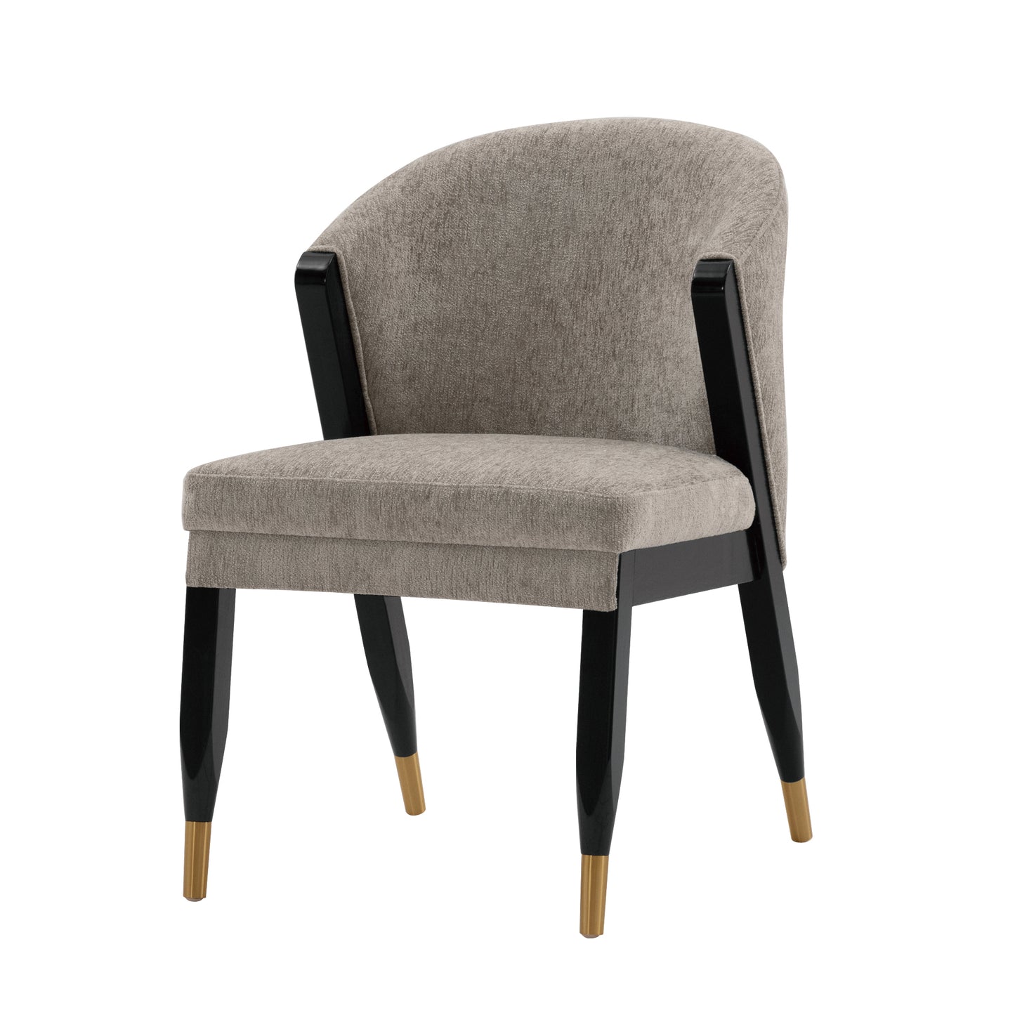 Manhattan Comfort Modern Ola Chenille Dining Chair in Stone- Set of 2 2-DC075-ST