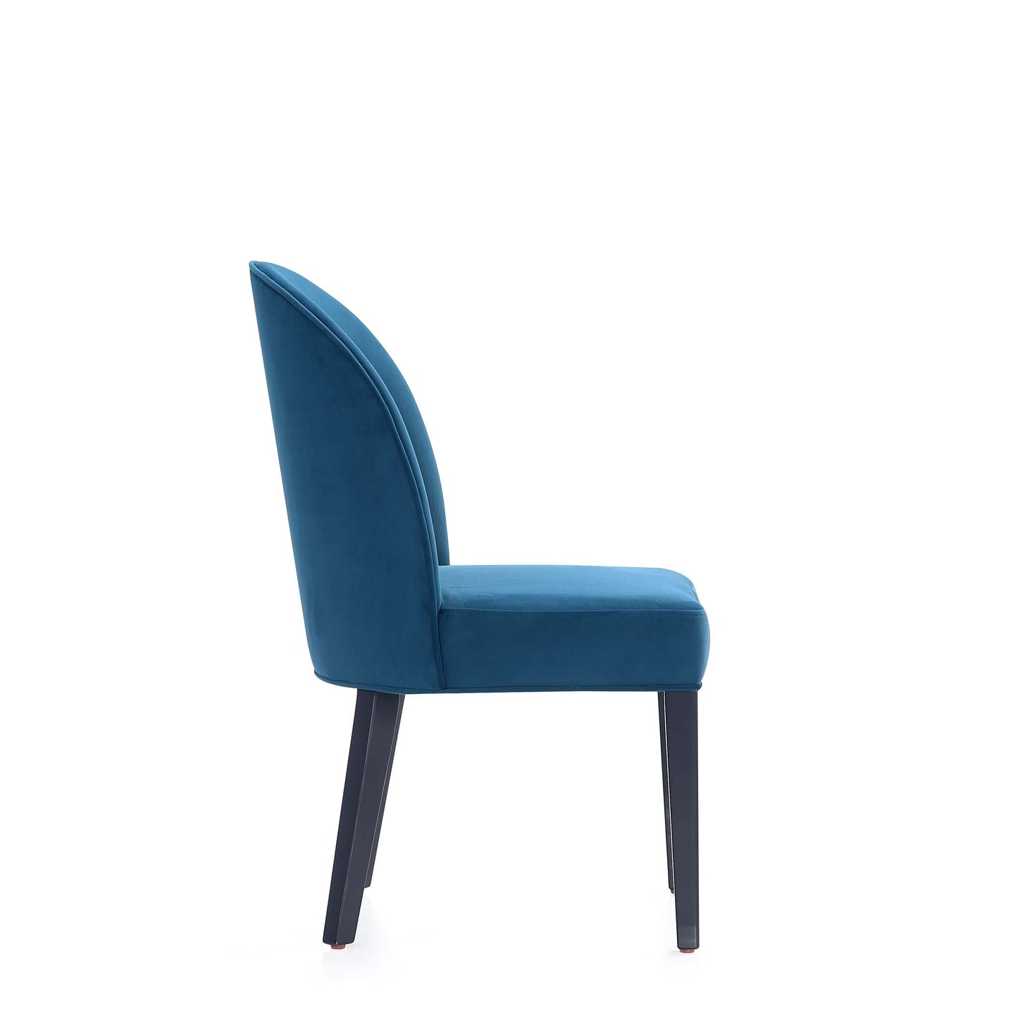 Manhattan Comfort Hillman Modern Velvet Upholstered Dining Chair in Blue  - Set of 4 2-DC087-BL