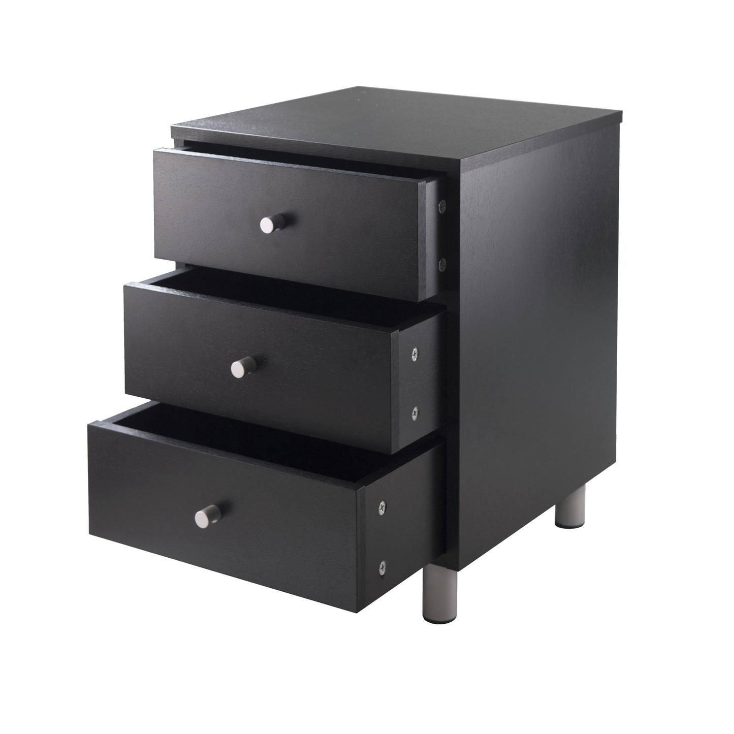 Daniel Accent Table, Nightstand, Black and Slate Gray