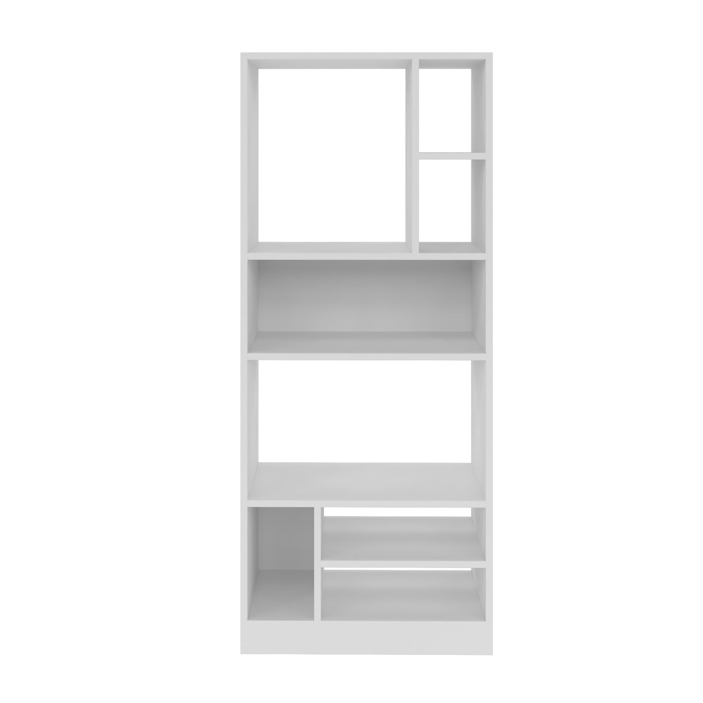 Manhattan Comfort Durable Valenca Bookcase 3.0 with 8-Shelves in White 23AMC6