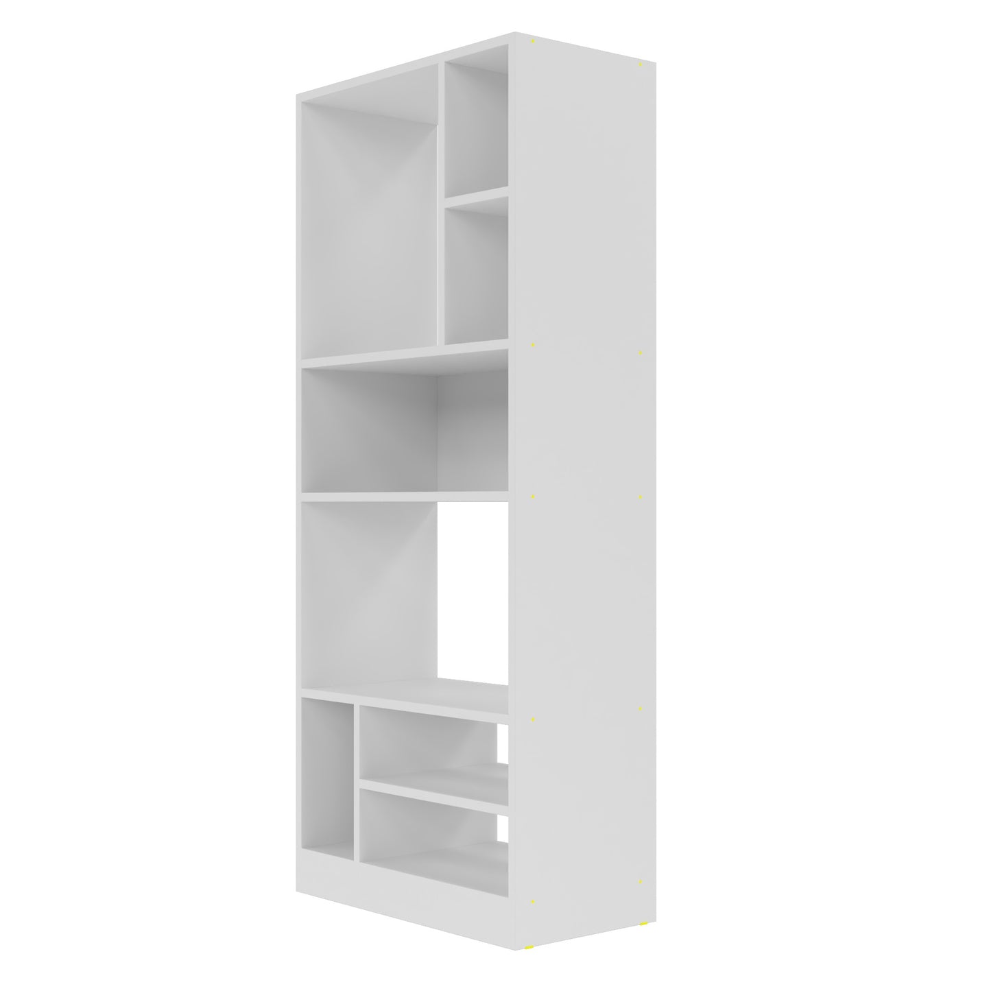 Manhattan Comfort Durable Valenca Bookcase 3.0 with 8-Shelves in White 23AMC6