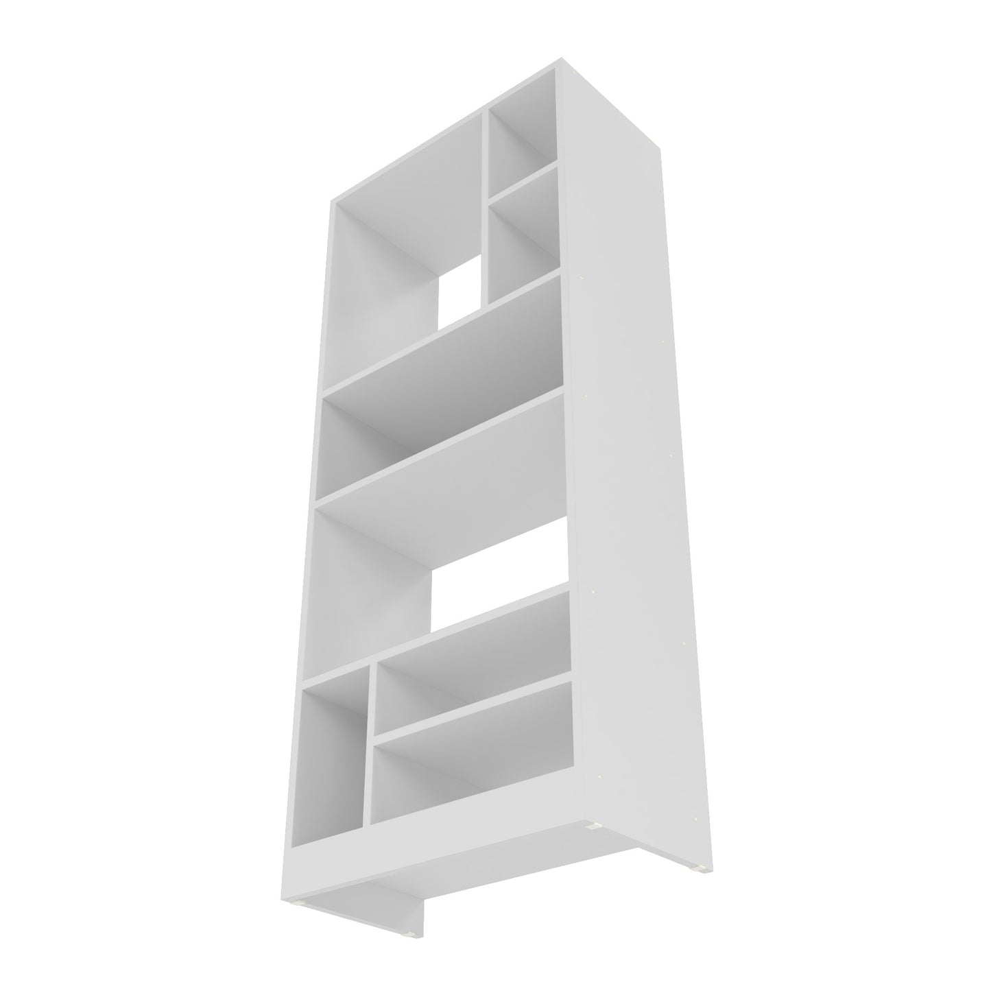 Manhattan Comfort Durable Valenca Bookcase 3.0 with 8-Shelves in White 23AMC6