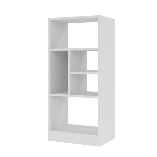 Manhattan Comfort Durable Valenca Bookcase 2.0 with 5-Shelves in White 24AMC6