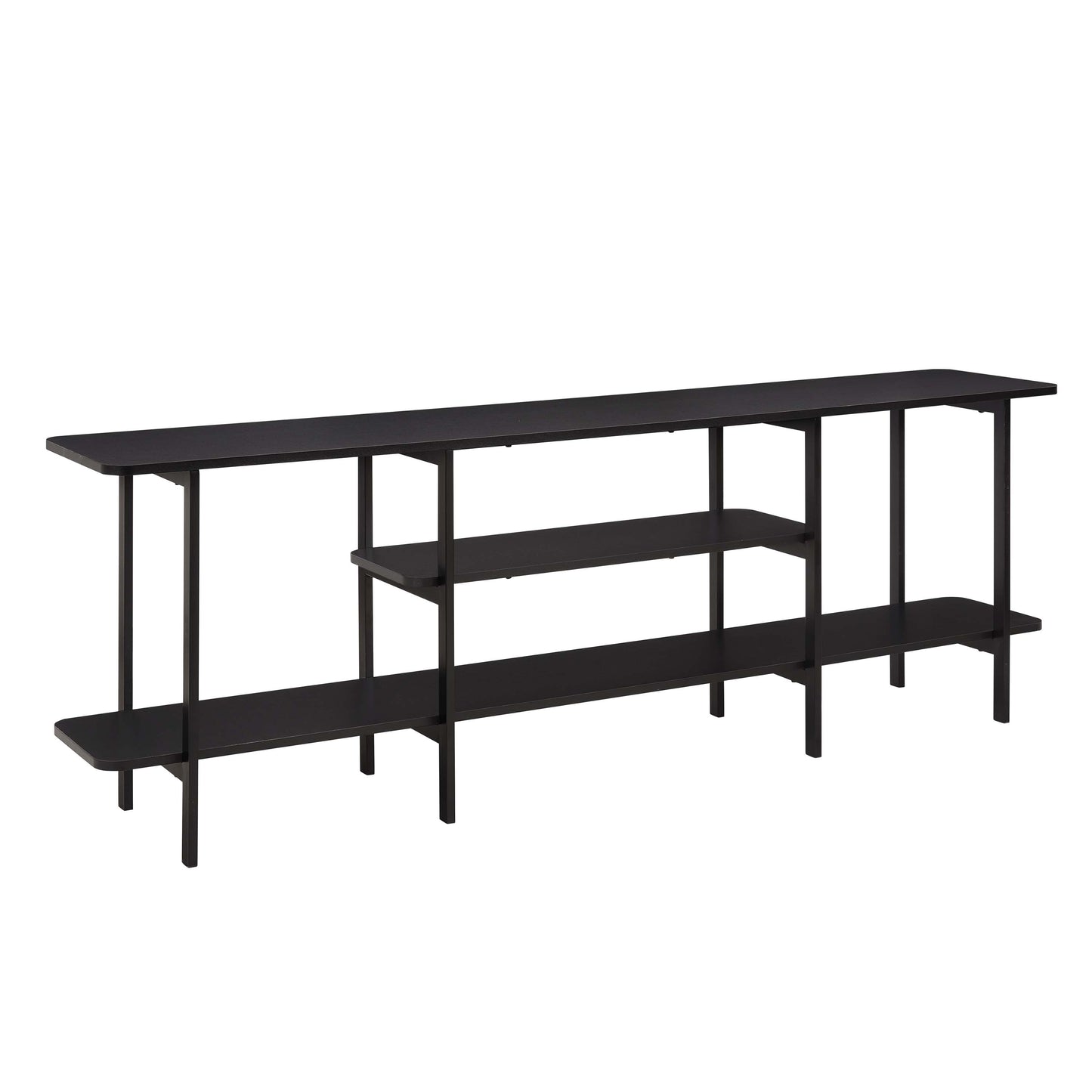 Manhattan Comfort Modern Celine 70.86" Sideboard with 3 Shelves in Black 25570-BK