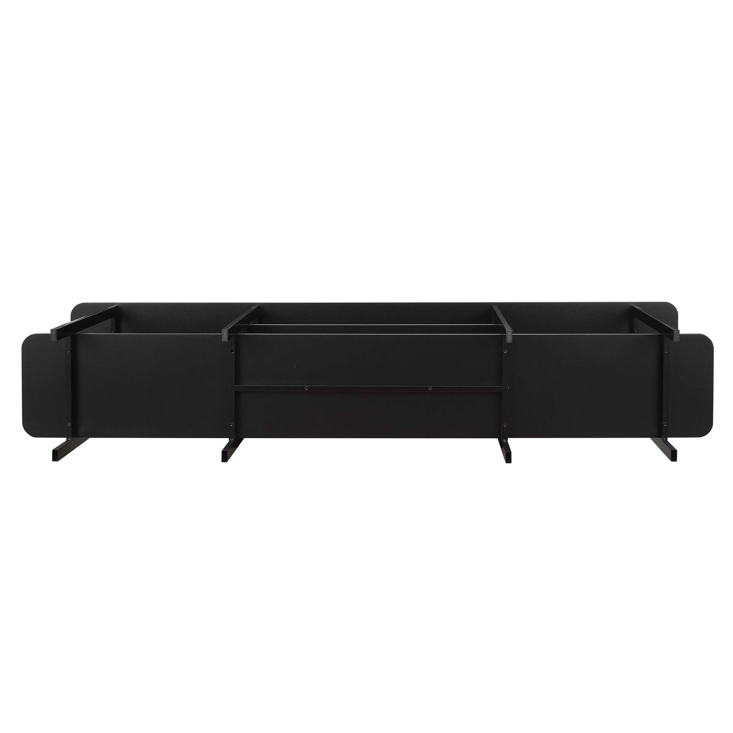 Manhattan Comfort Modern Celine 70.86" Sideboard with 3 Shelves in Black 25570-BK