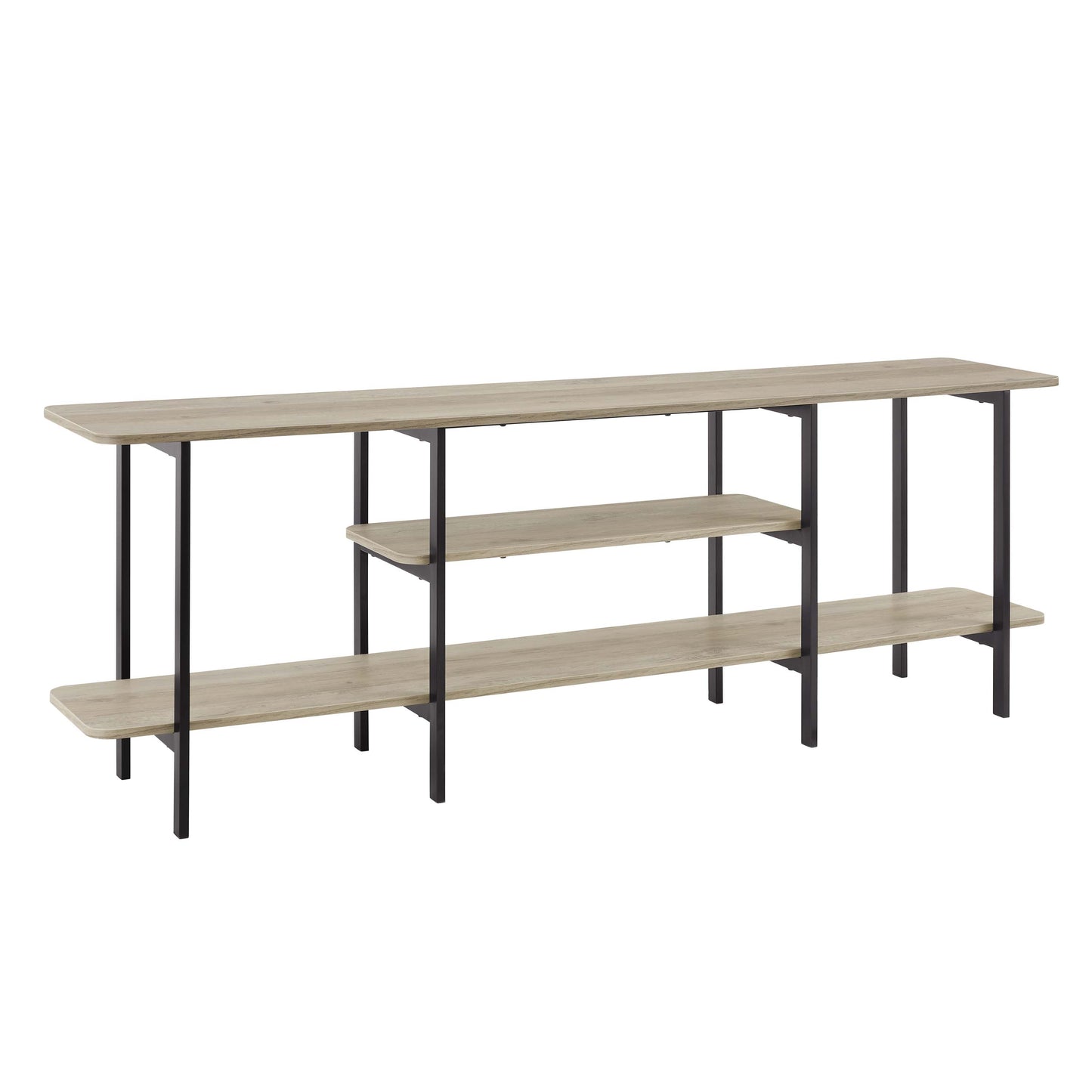 Manhattan Comfort Modern Celine 70.86" Sideboard with 3 Shelves in Rustic Grey 25570-GY