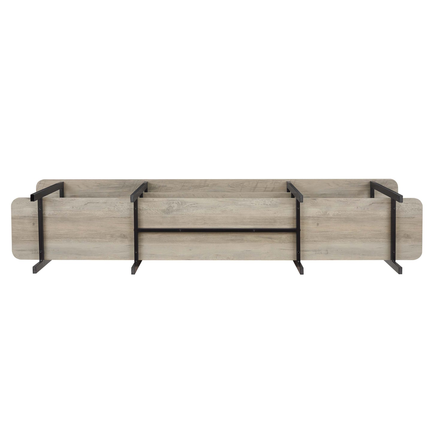 Manhattan Comfort Modern Celine 70.86" Sideboard with 3 Shelves in Rustic Grey 25570-GY