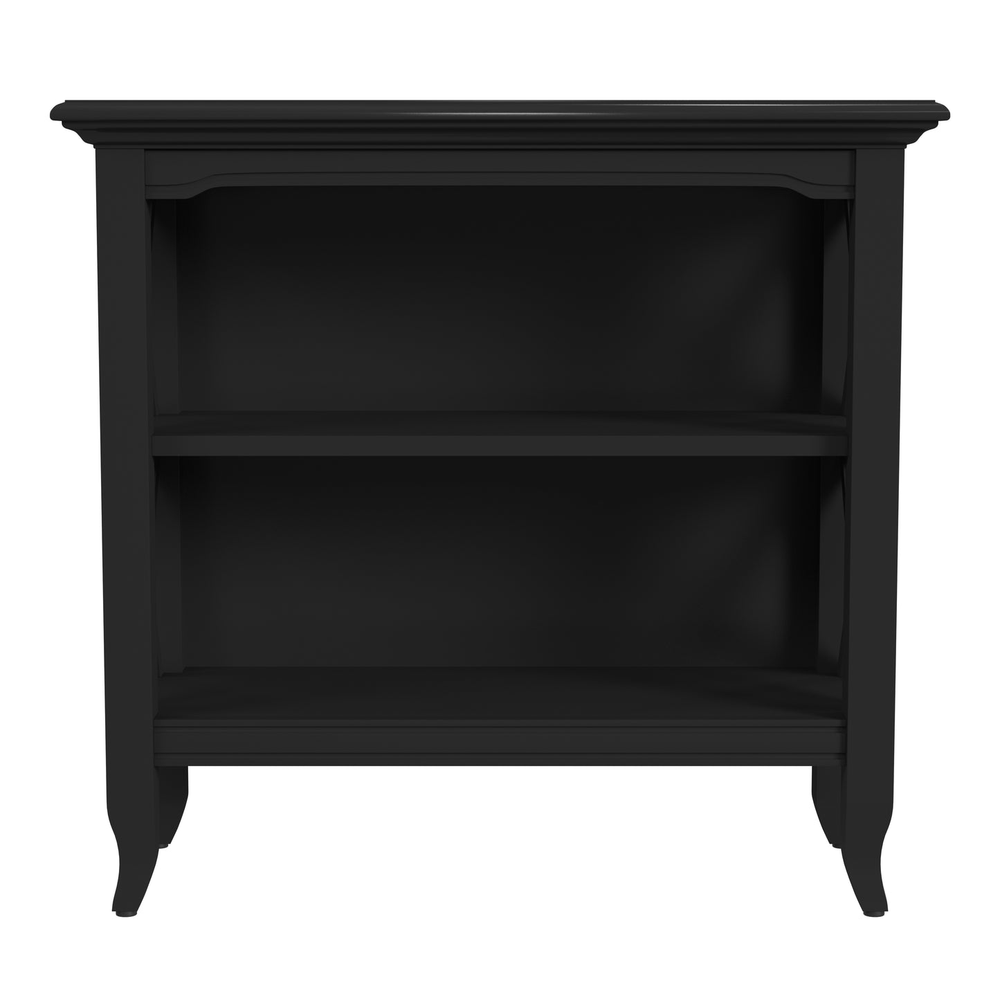 Newport 32"W 2 Shelf Bookcase in Black  3044111