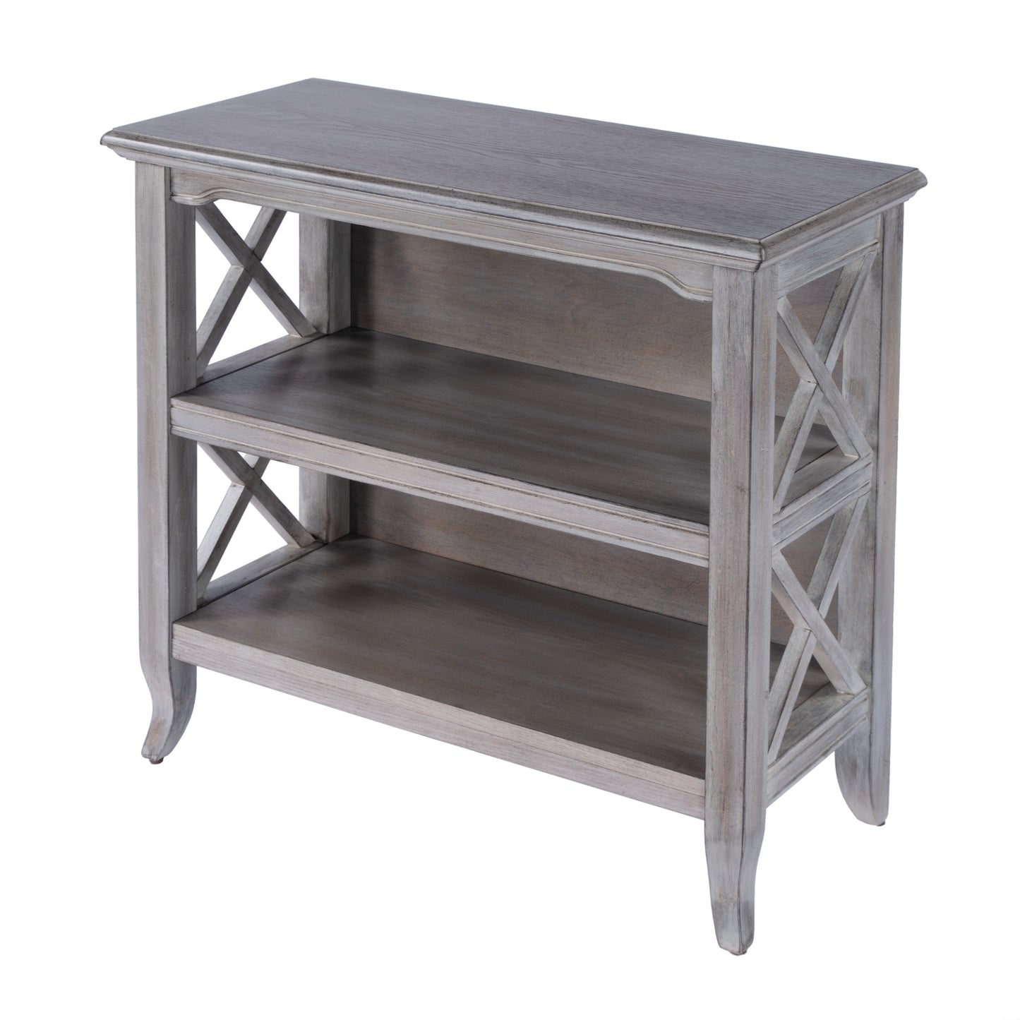 Newport 32"W 2 Shelf Bookcase in Gray  3044247