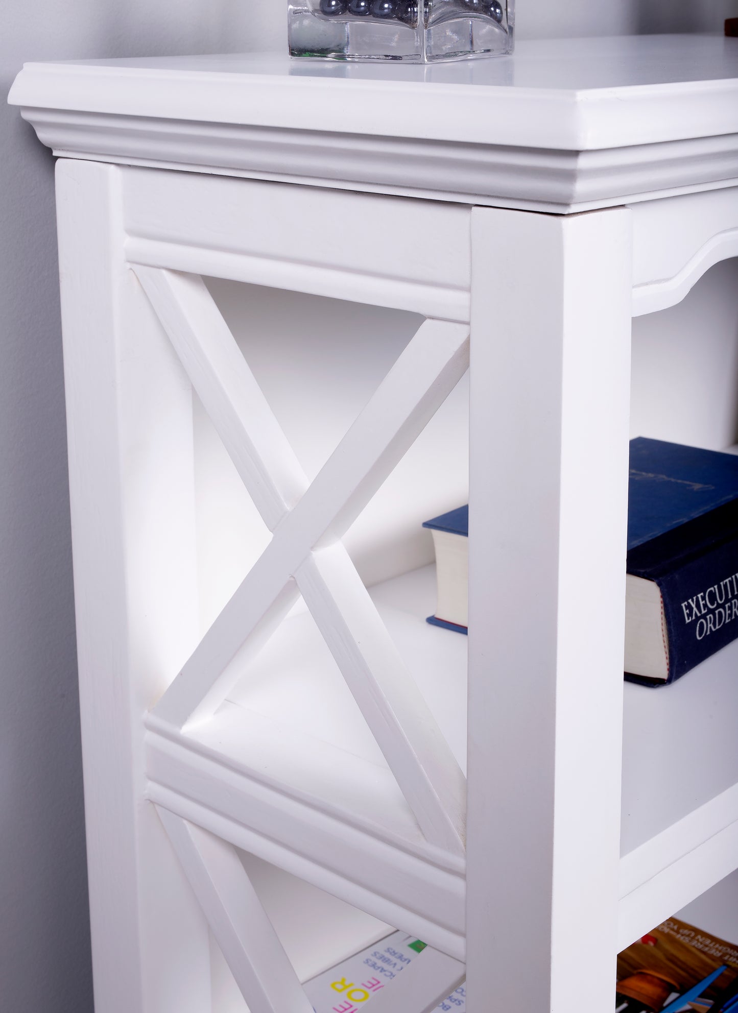 Newport 32"W 2 Shelf Bookcase in White  3044304