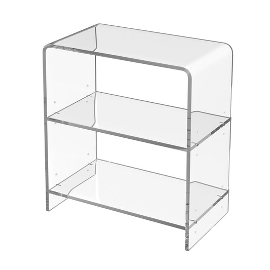 Crystal Clear 2 Shelf Acrylic Bookcase in Clear  3611335