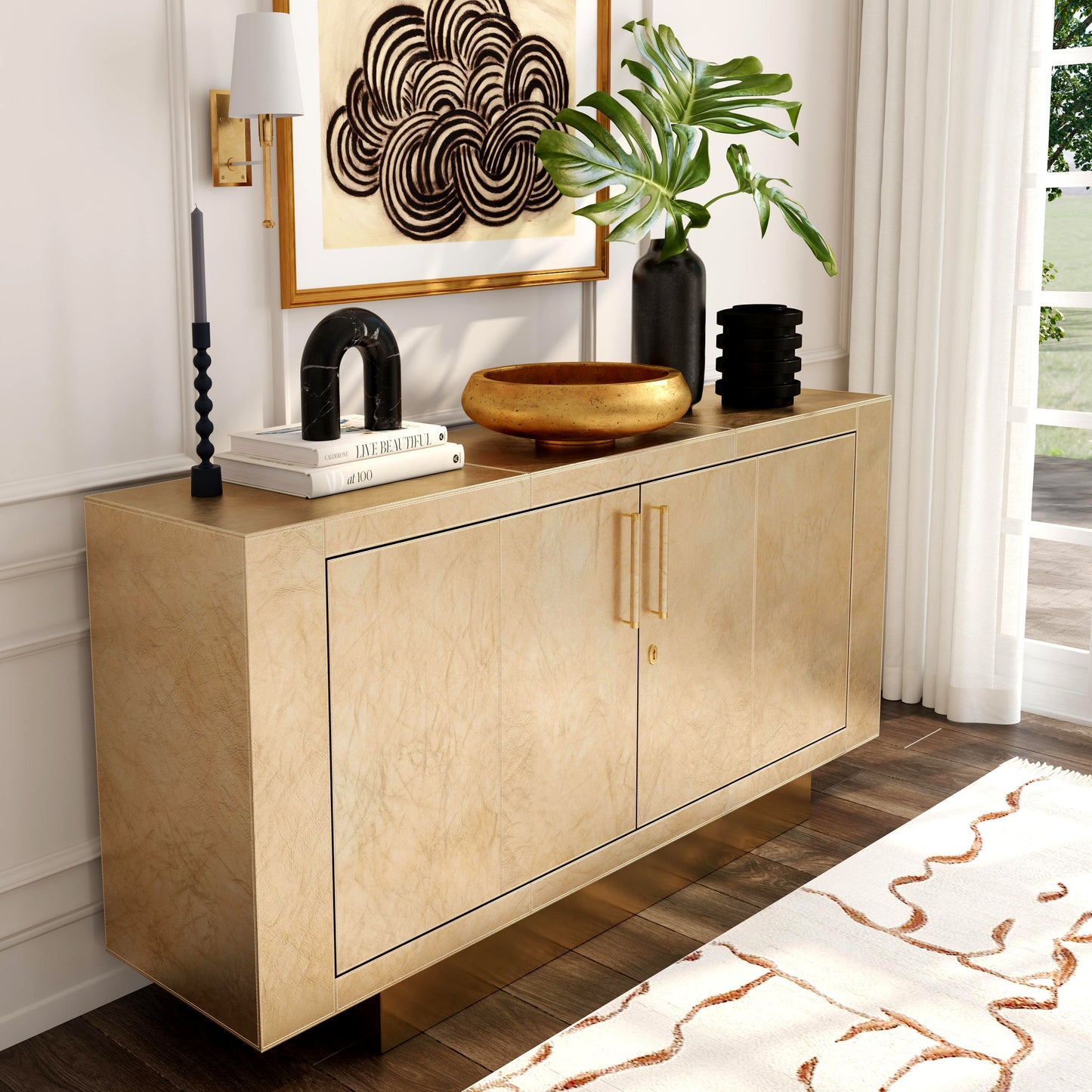 Francois 70.5" Buffet Sideboard in Gold  3736350