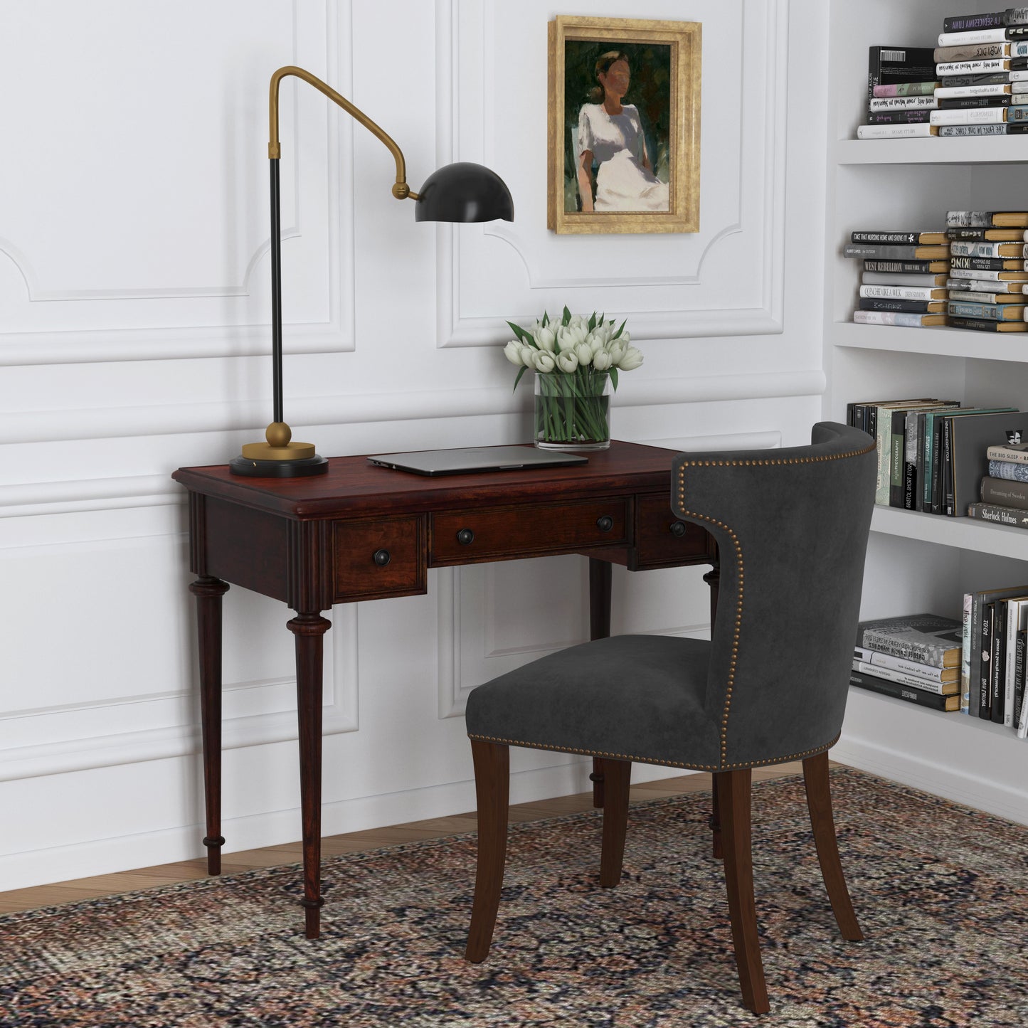 Edmund Writing Desk in Dark Brown  3746024