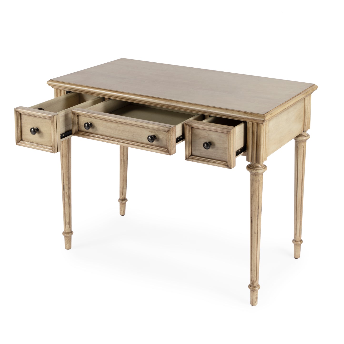 Edmund 38" Writing Desk with Storage in Beige  3746424