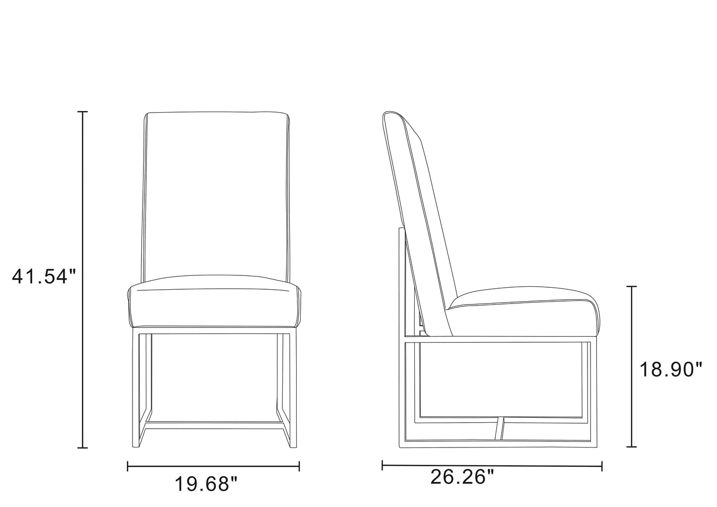 Manhattan Comfort Element Grey Dining Chairs (Set of 6) 4-DC2930-GY