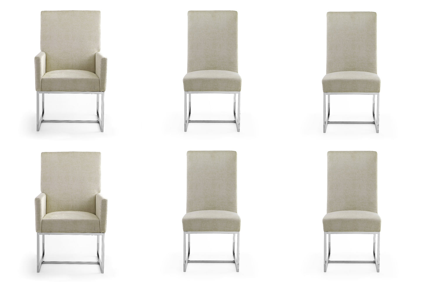 Manhattan Comfort Element Champagne Dining Chairs (Set of 6) 4-DC2930-OM