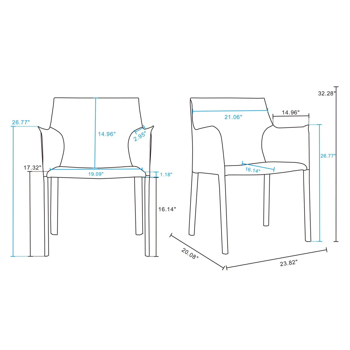 Manhattan Comfort Paris Coral Dining Chairs (Set of 6) 4-DC3432-CO