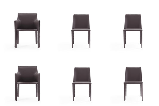 Manhattan Comfort Paris Grey Dining Chairs (Set of 6) 4-DC3432-GY