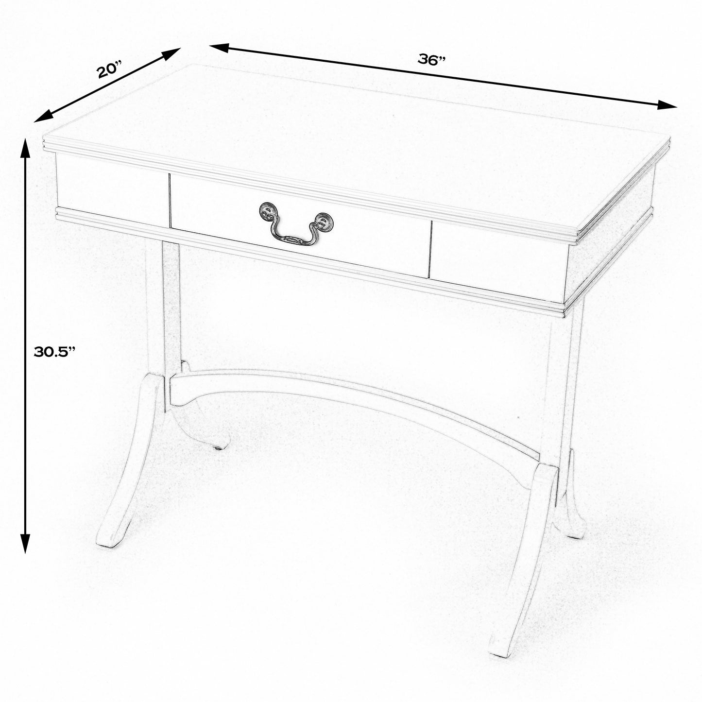 Alta Writing Desk in White  4456288