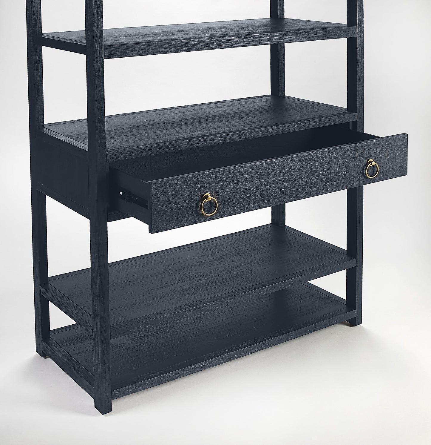 Lark 5 Tier 39"W Etagere Bookcase in Navy Blue  5391291