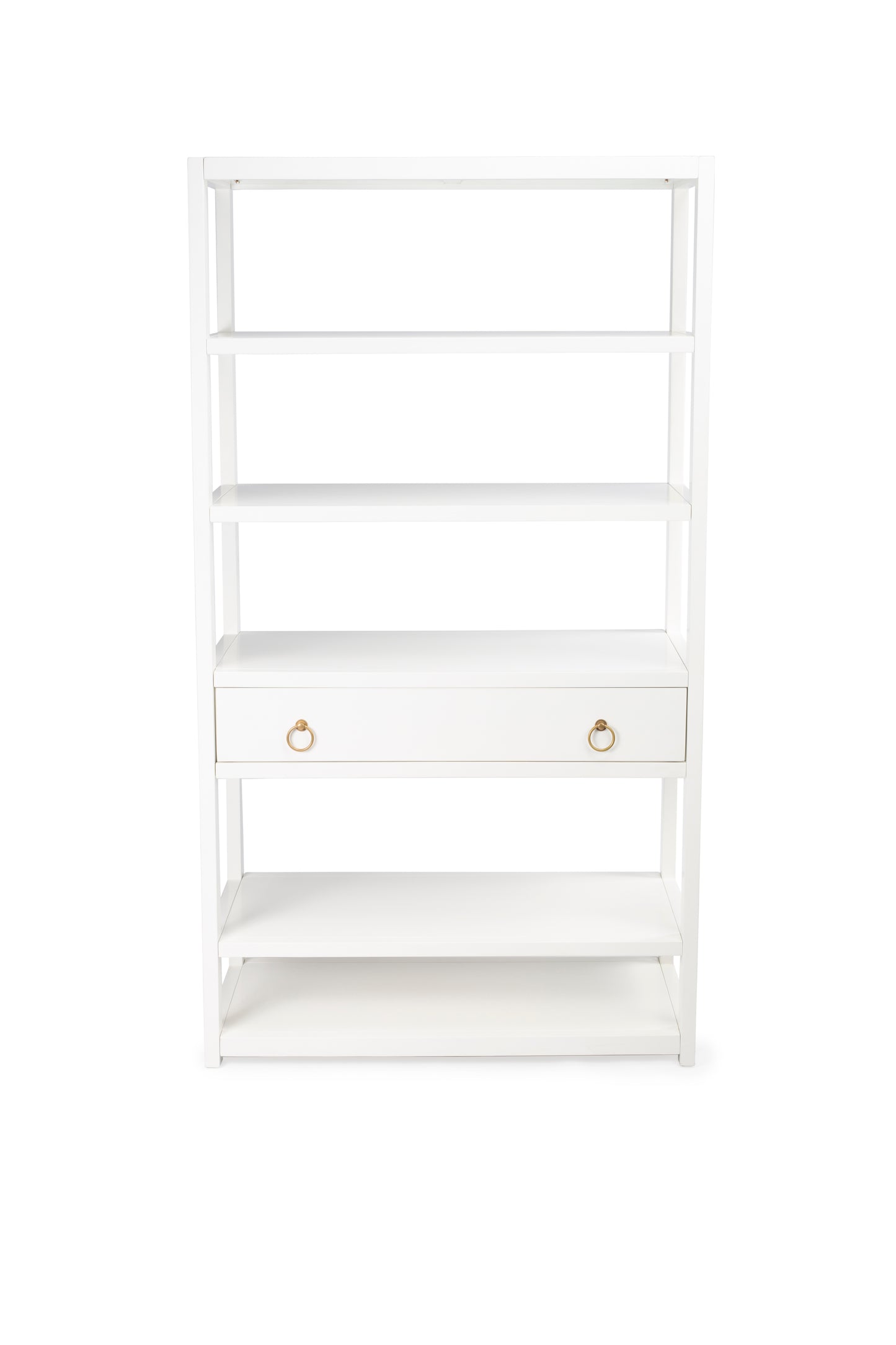 Lark 5 Tier 39"W Etagere Bookcase in White  5391304