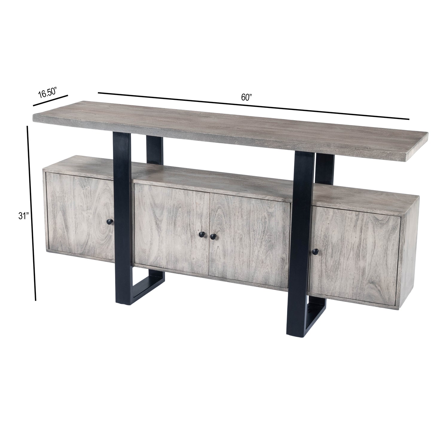 Raitis Wood & Metal 63" Buffet in Gray  5461025