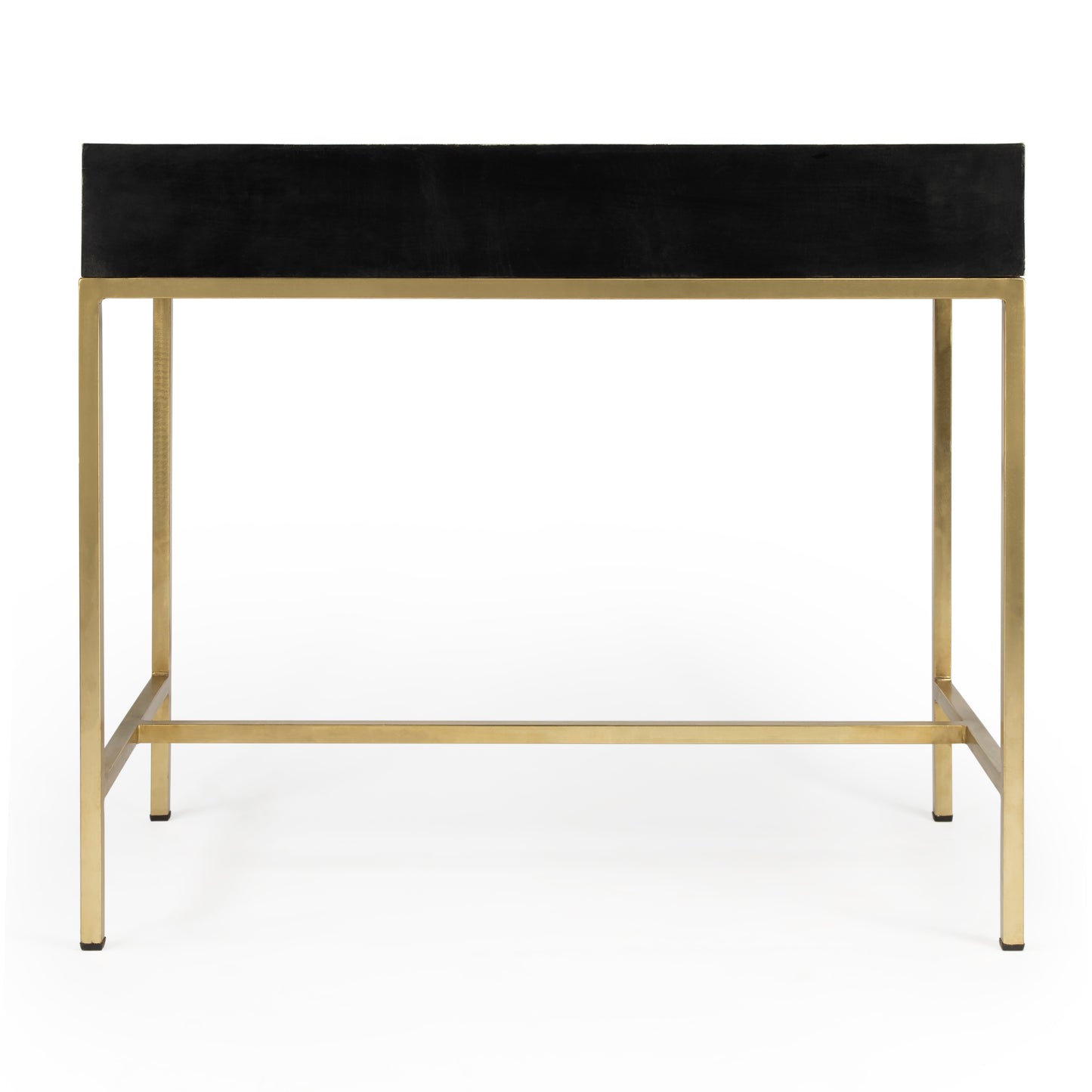 Perilla  Bone Inlay Writing Desk in Black and White,Gold  5529318