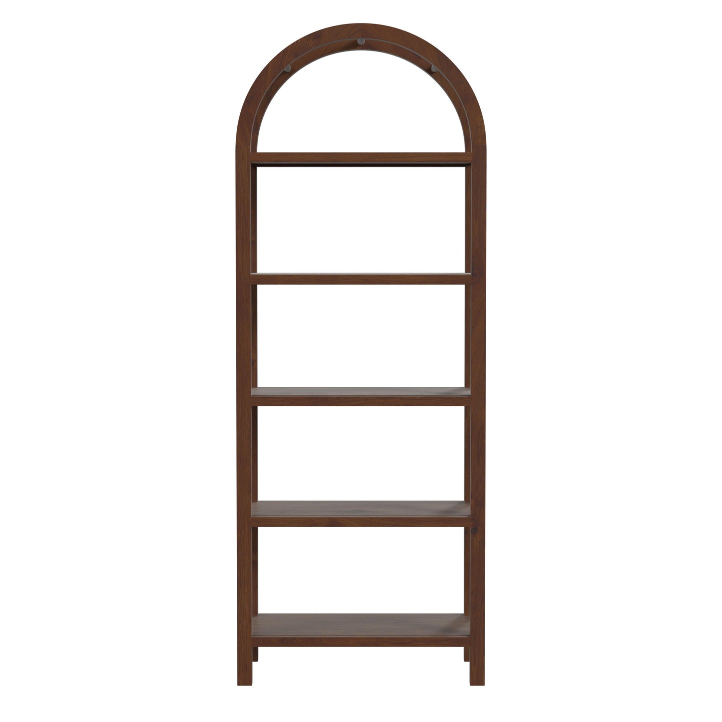 Hanover Arched 5 Tier  Etagere Bookcase in Medium Brown  5545188