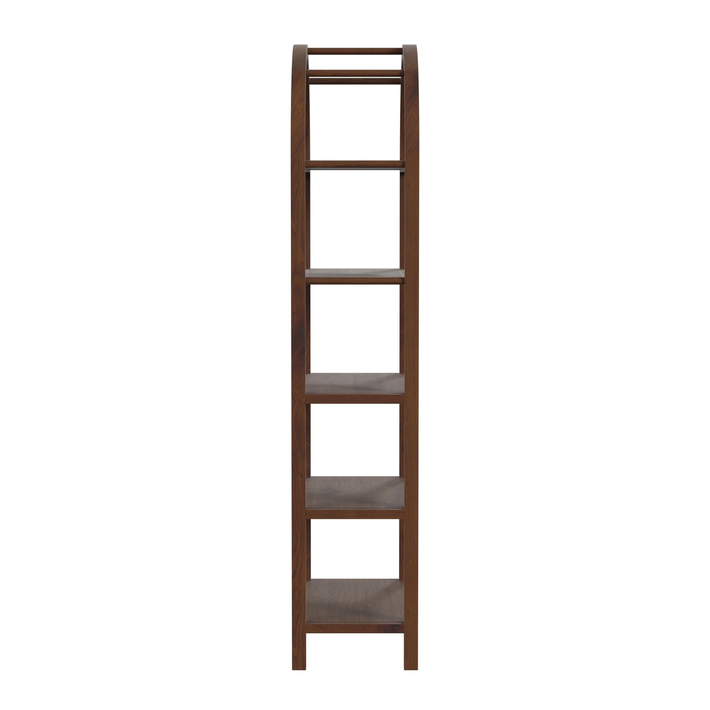 Hanover Arched 5 Tier  Etagere Bookcase in Medium Brown  5545188