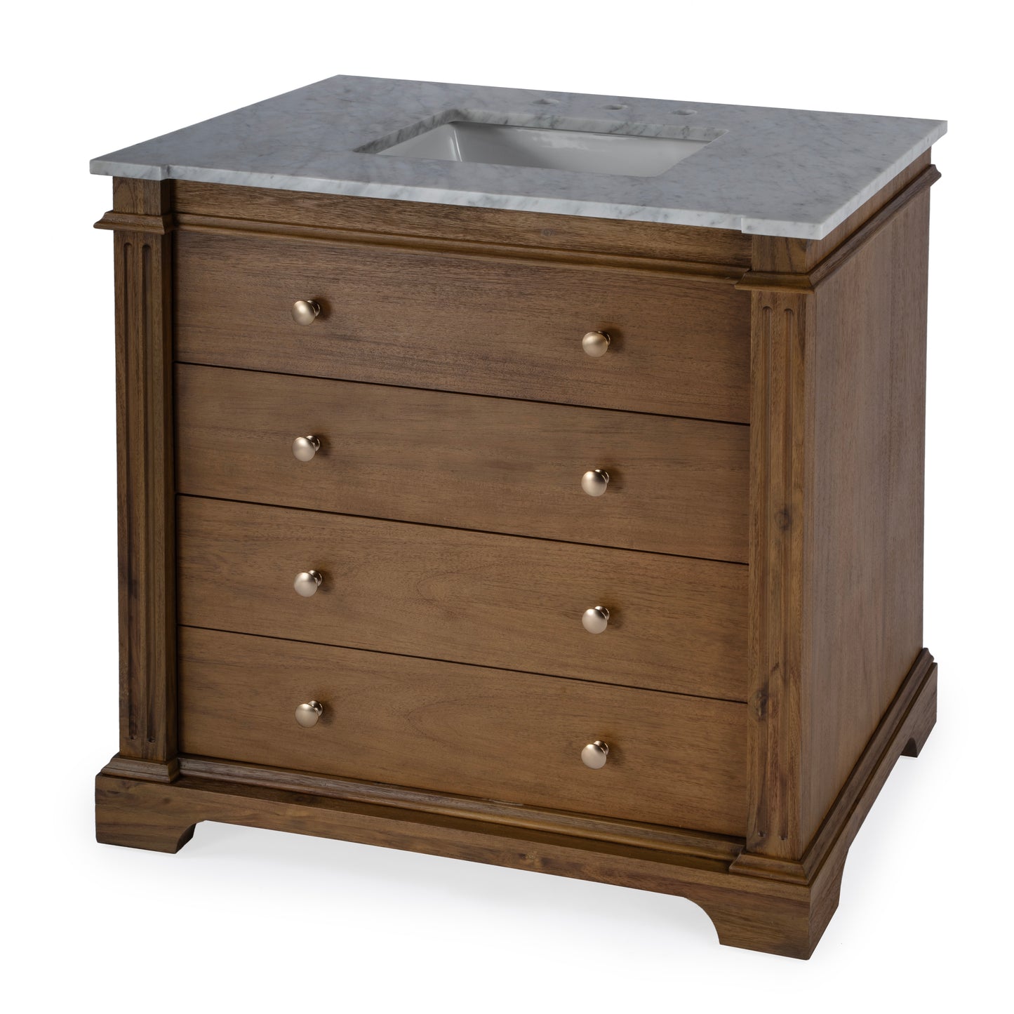 Hanson 36" Single Bathroom Vanity Set in Medium Brown  5570415