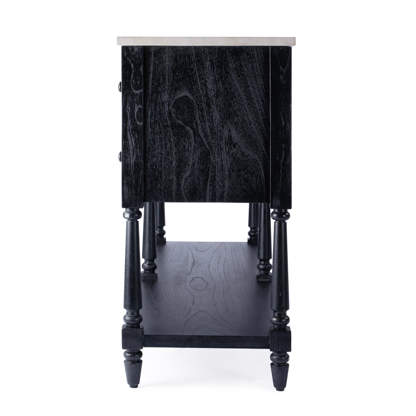 Danielle 65"W Marble Sideboard in Black  5645432